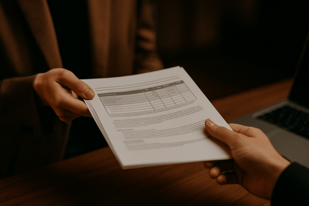 Transmettez les documents